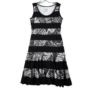 Joseph Ribkoff‎ Dress Black White Striped Aline Office Going Out Party Size 6
